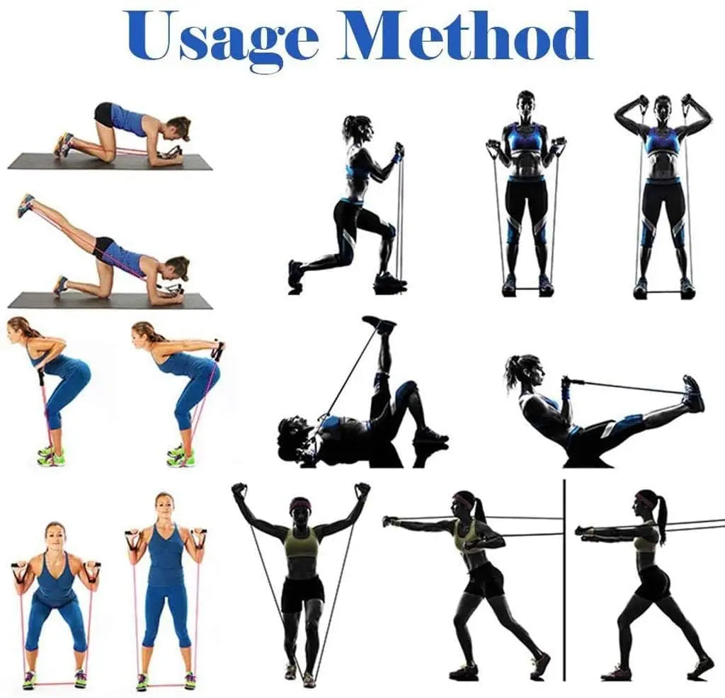 Latex Tube Multi Level Resistance Bands
