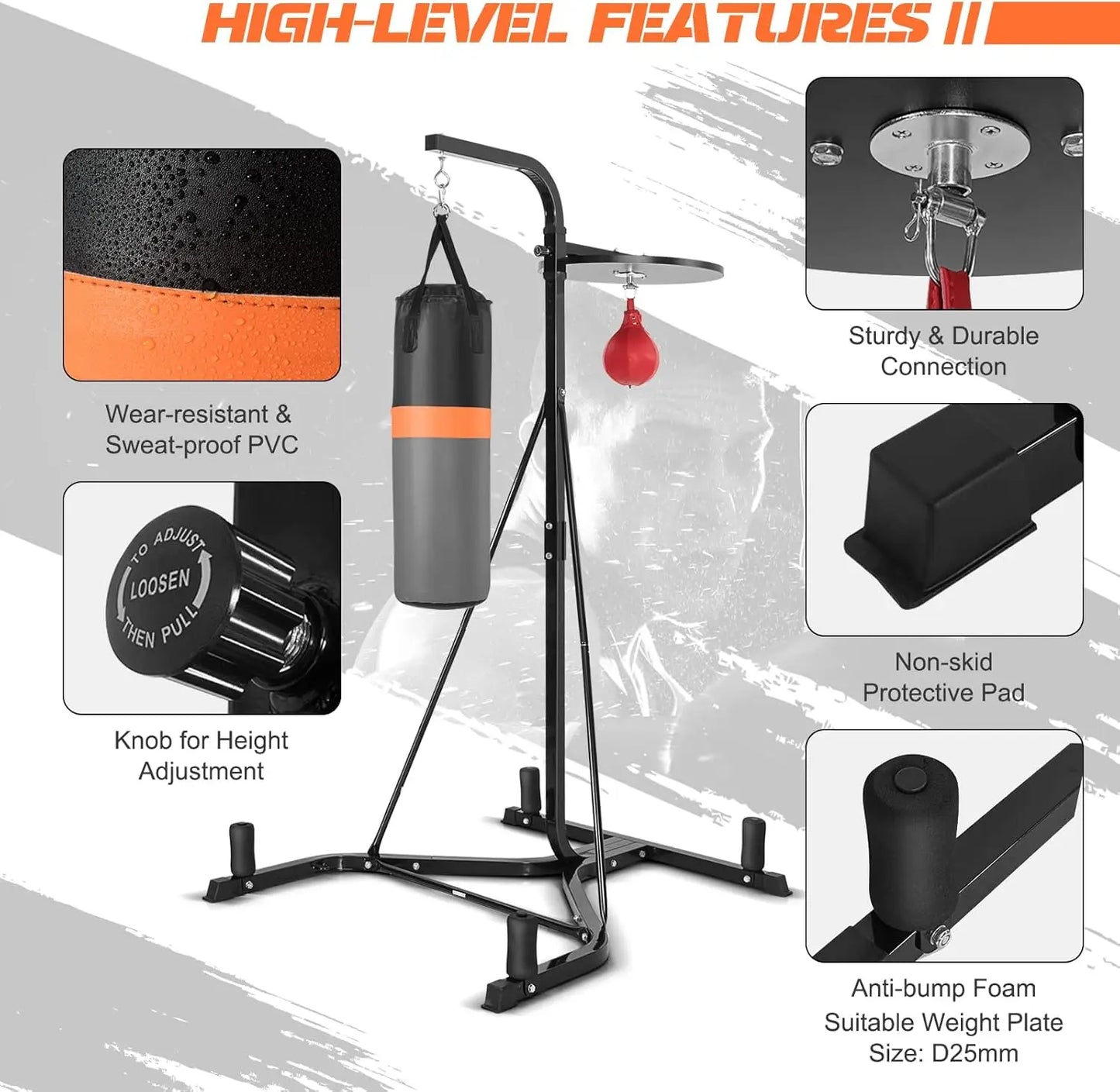Punching Bag and Speed Ball with Stand