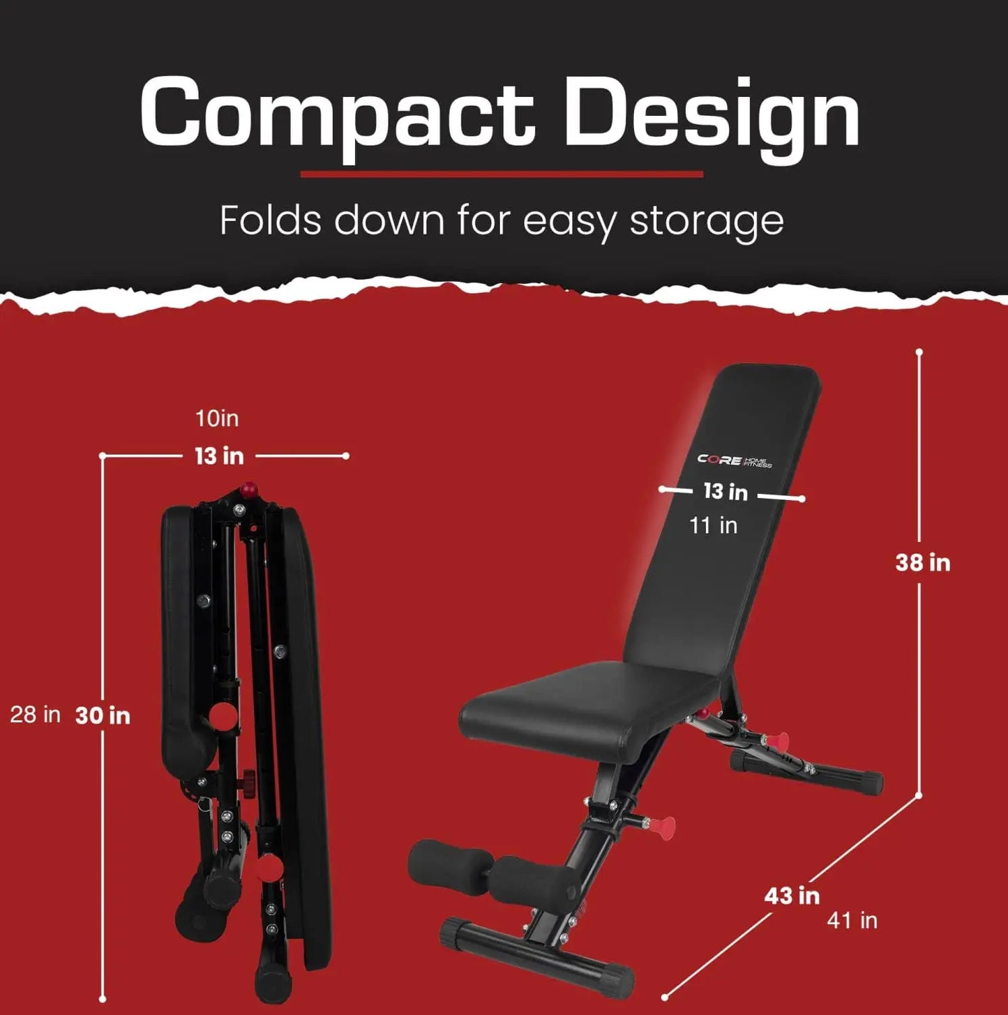 Foldable Adjustable Weight Bench