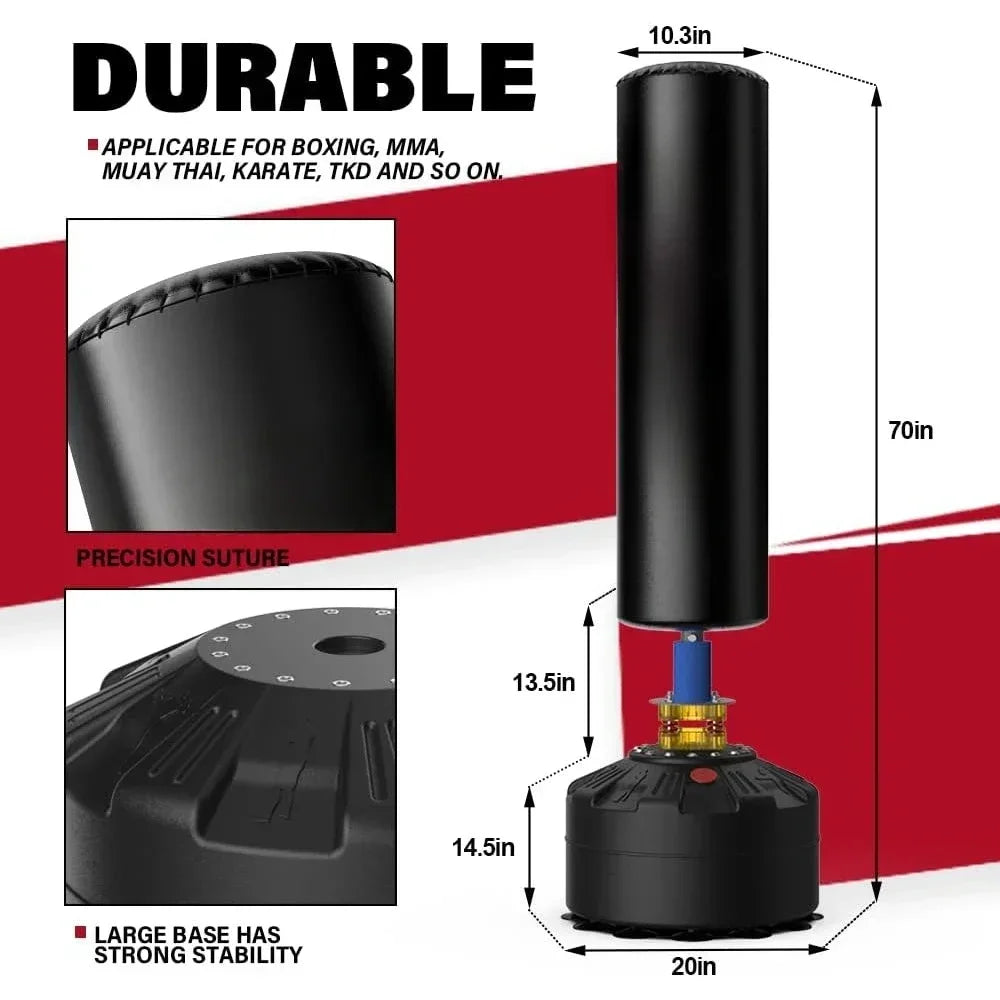 Freestanding Heavy Punching Bag with Boxing Gloves