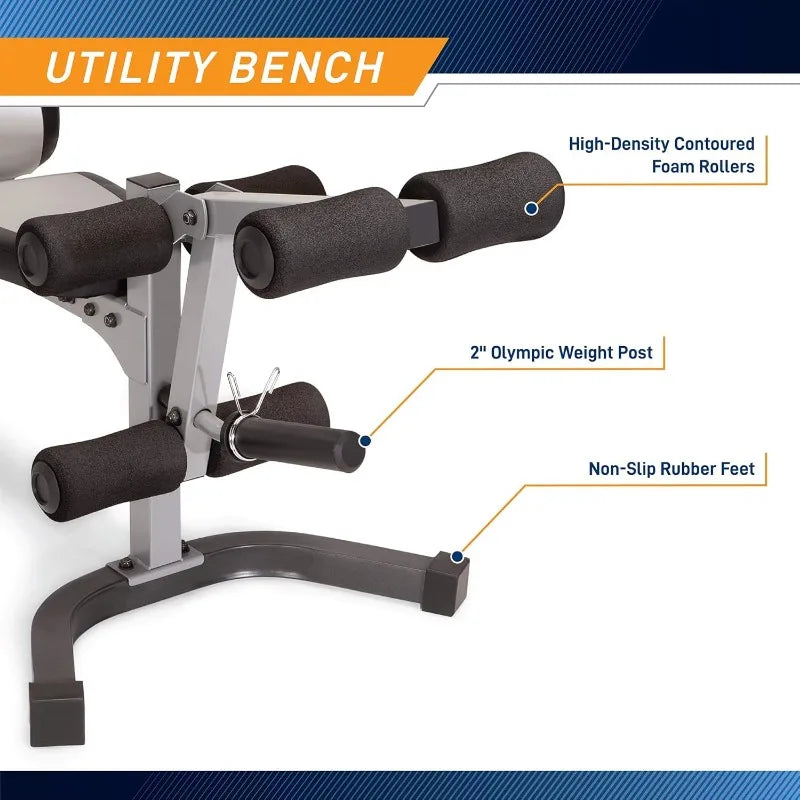 Weightlifting Bench with Rack and Tower
