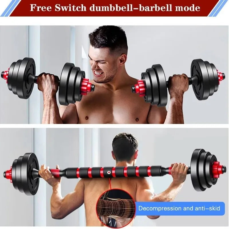 Adjustable Dumbbells into Barbell