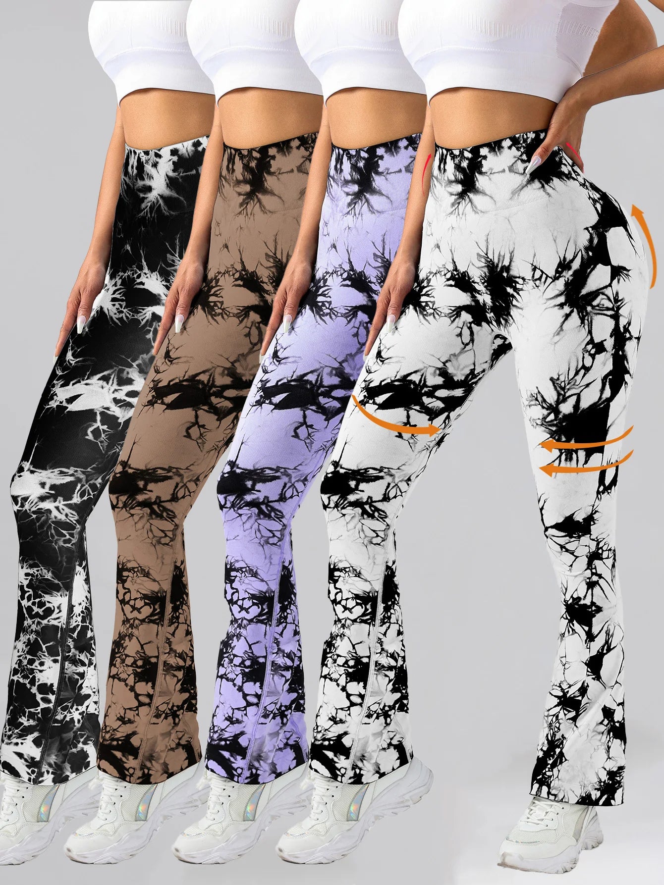 Flared High-waisted Yoga Pants