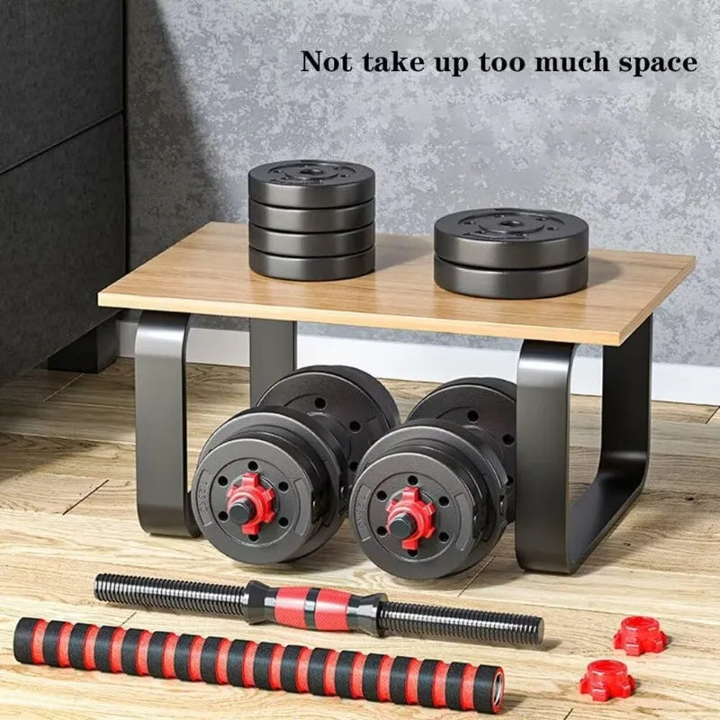 Adjustable Dumbbells into Barbell
