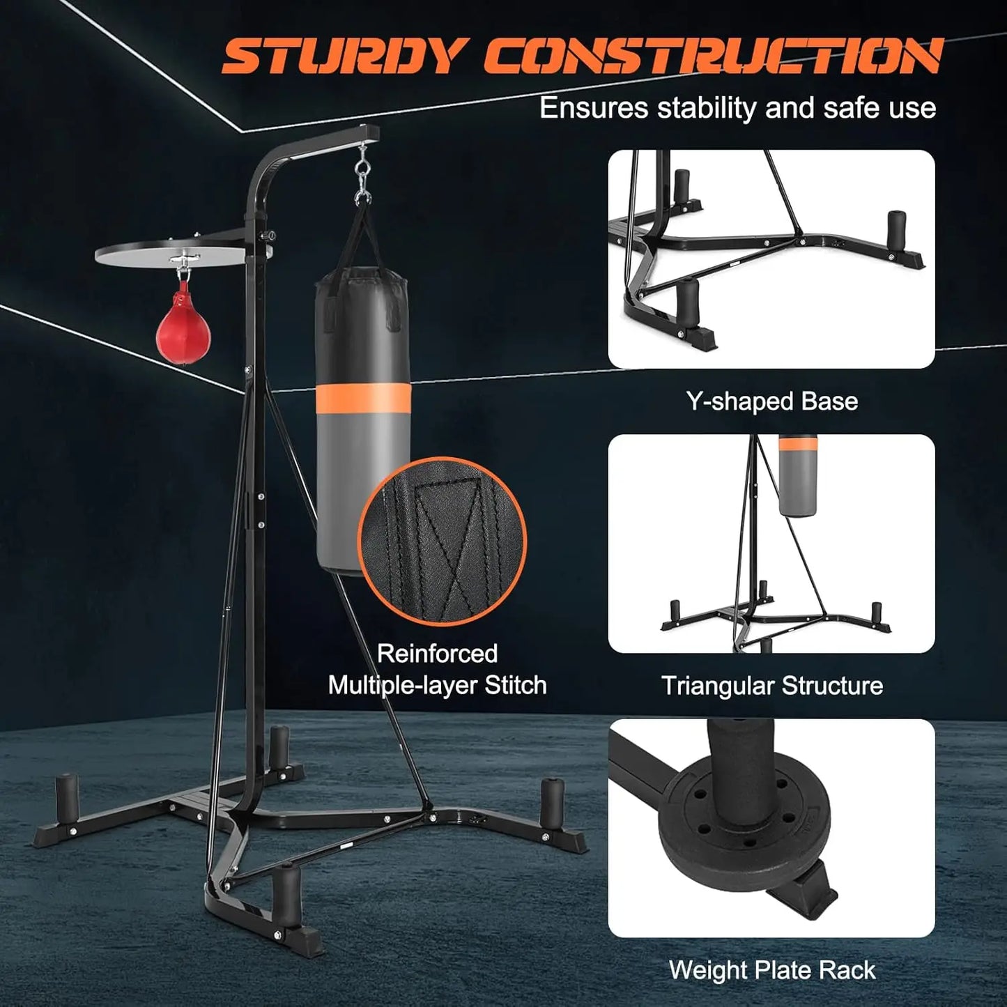 Punching Bag and Speed Ball with Stand