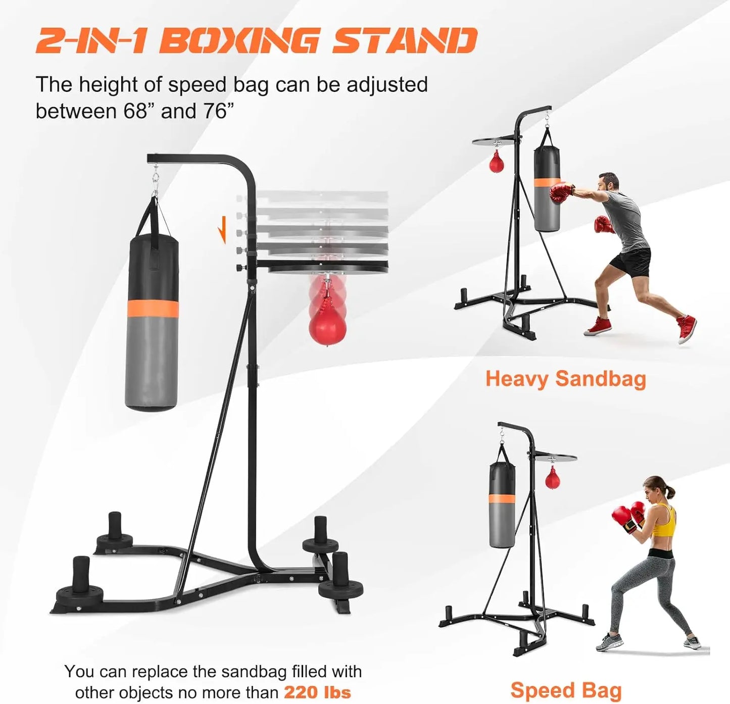 Punching Bag and Speed Ball with Stand
