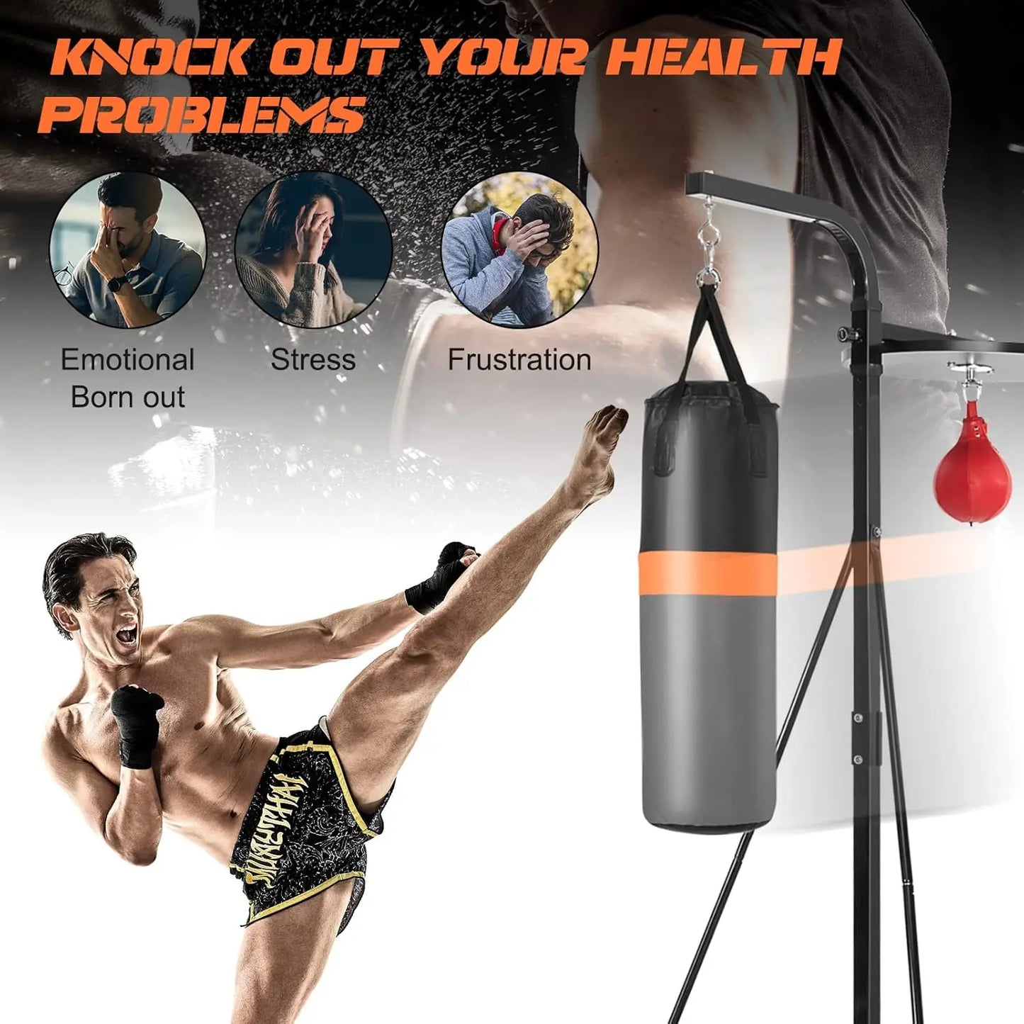 Punching Bag and Speed Ball with Stand