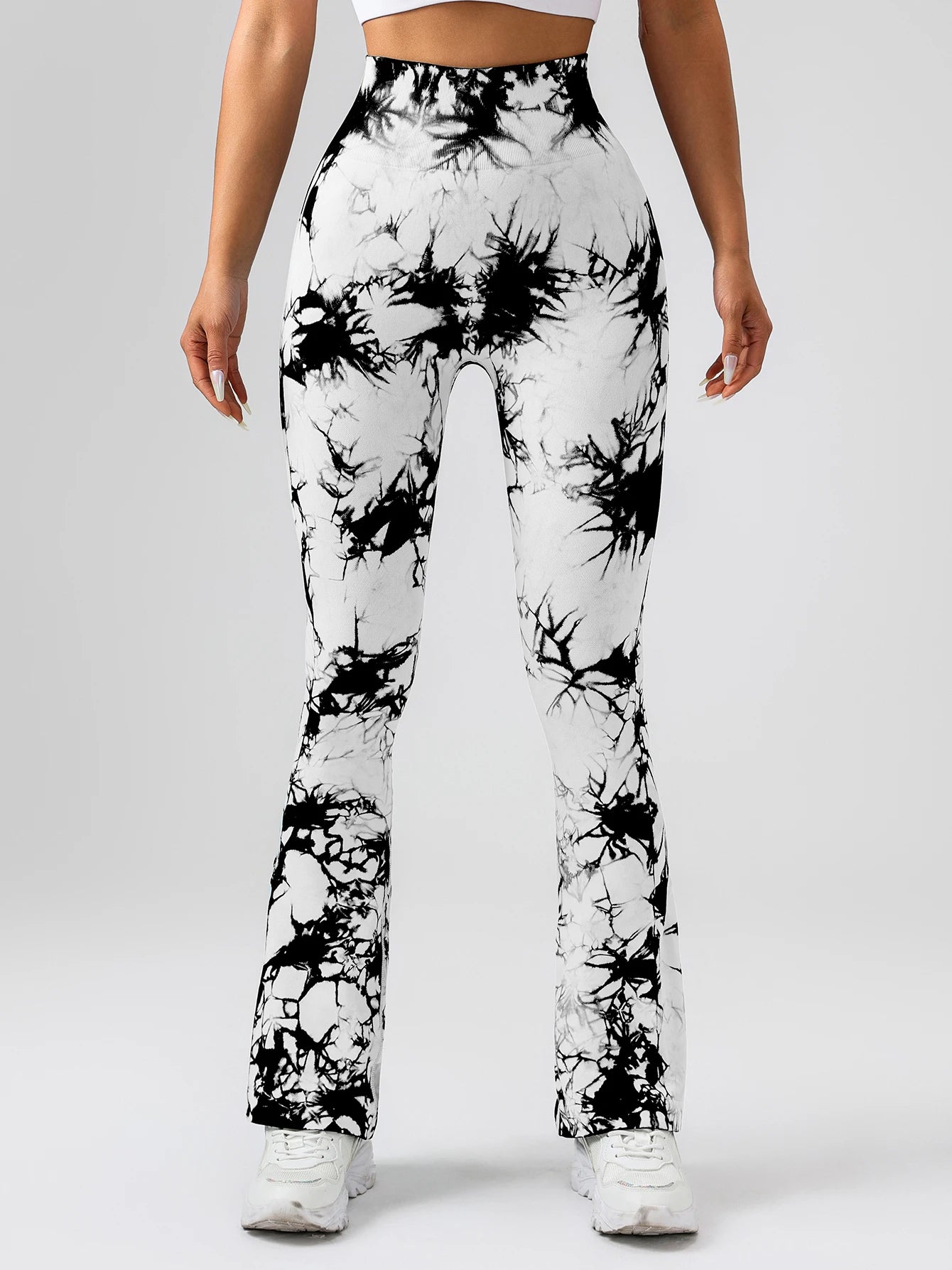 Flared High-waisted Yoga Pants
