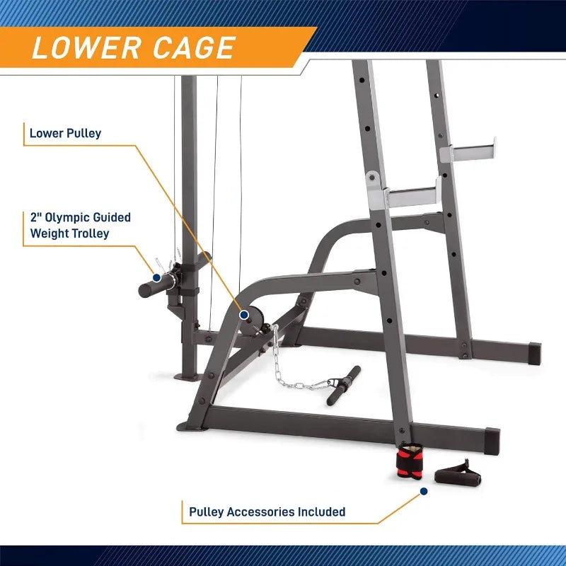 Weightlifting Bench with Rack and Tower