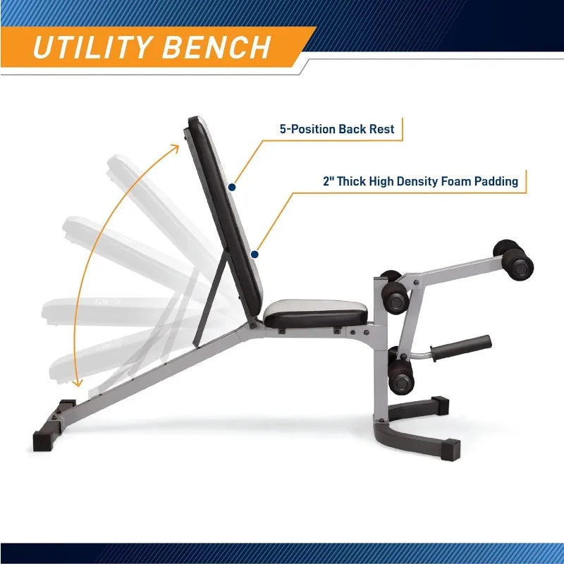 Weightlifting Bench with Rack and Tower