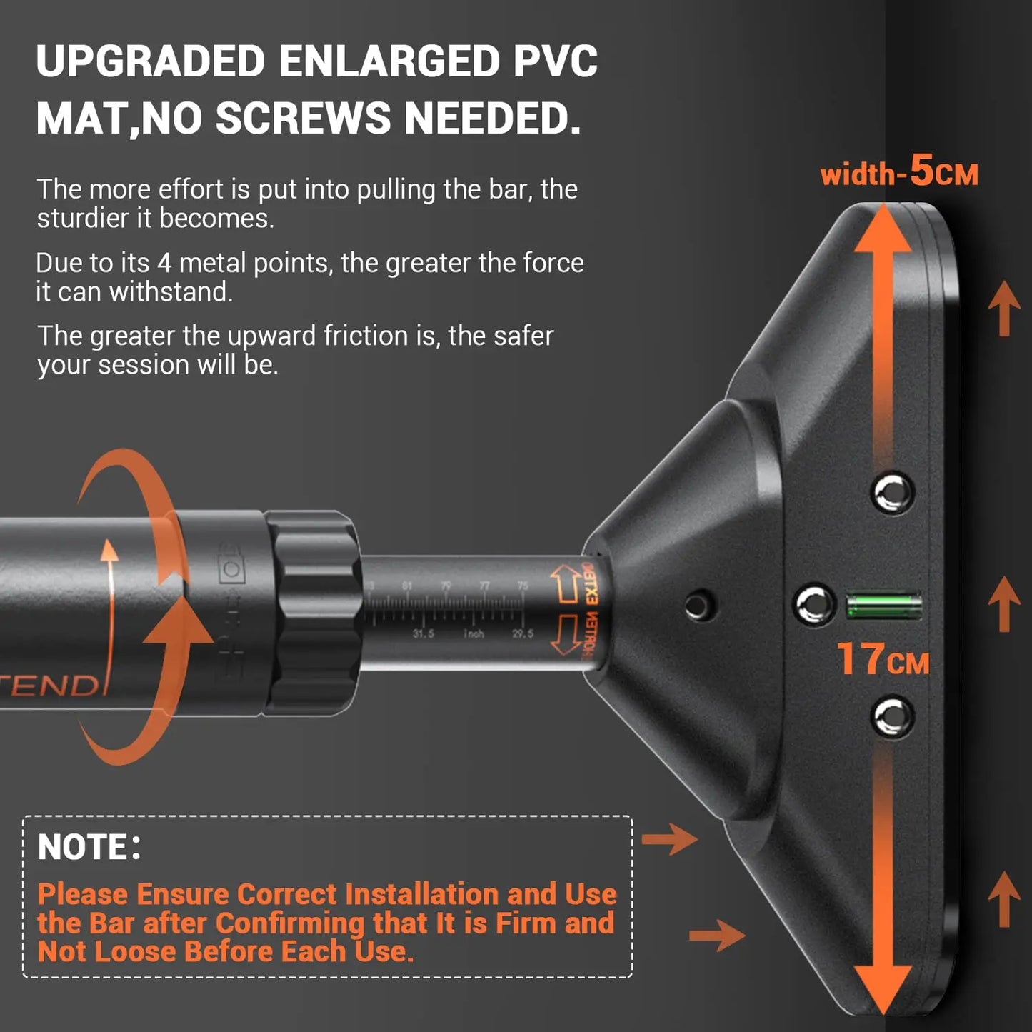 Adjustable Doorway/Hallway Pull-up Bar