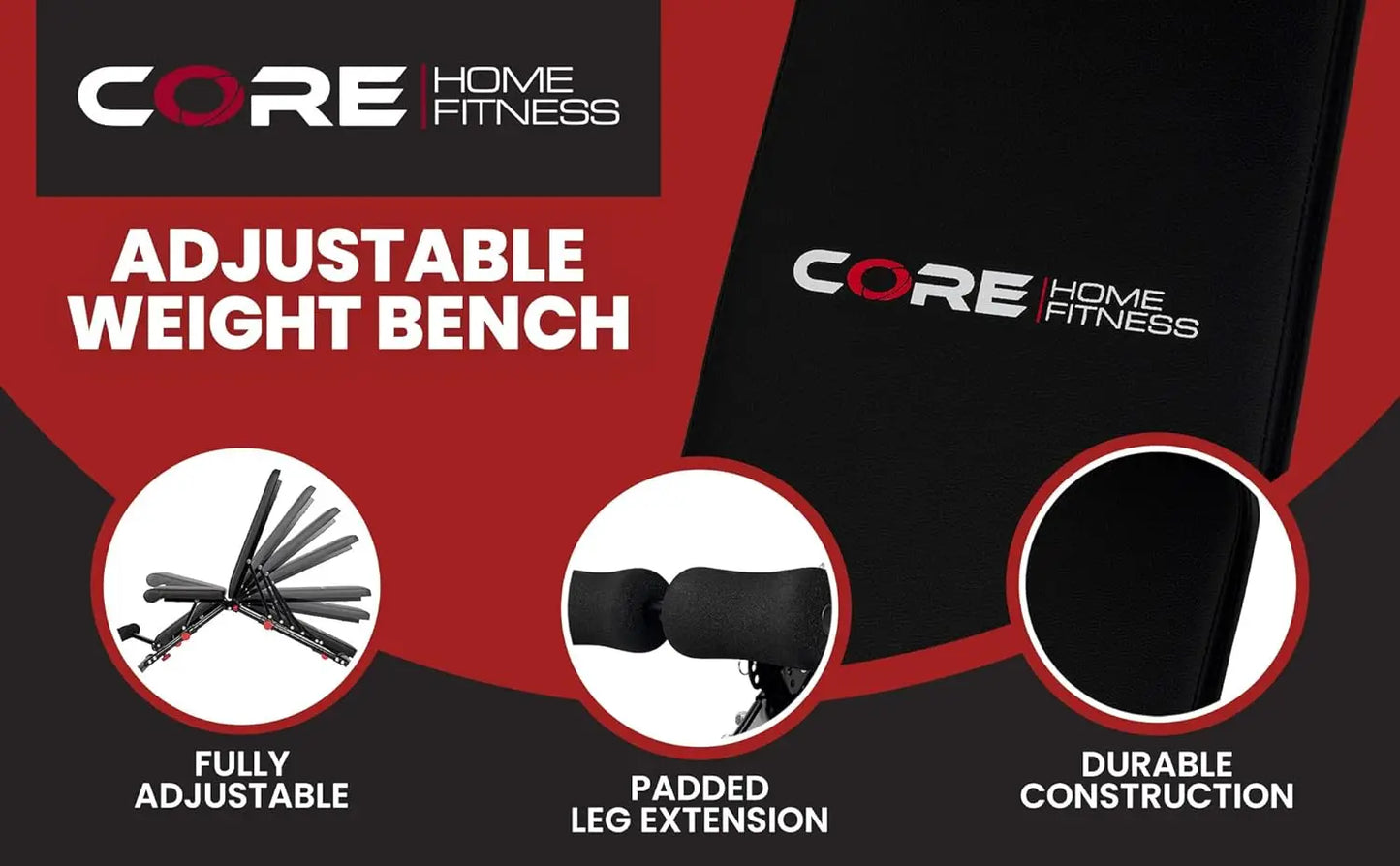 Foldable Adjustable Weight Bench