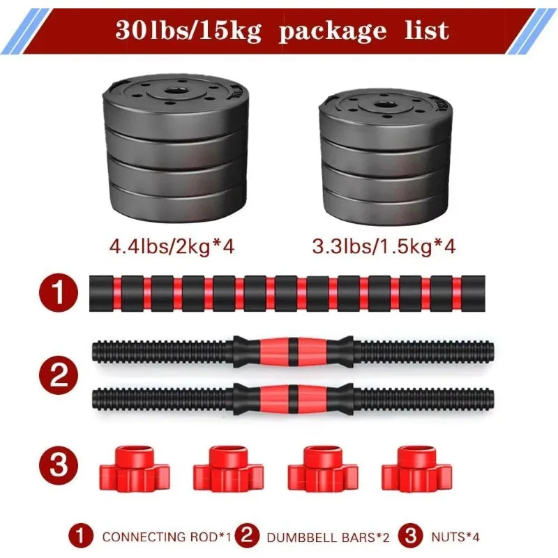 Adjustable Dumbbells into Barbell