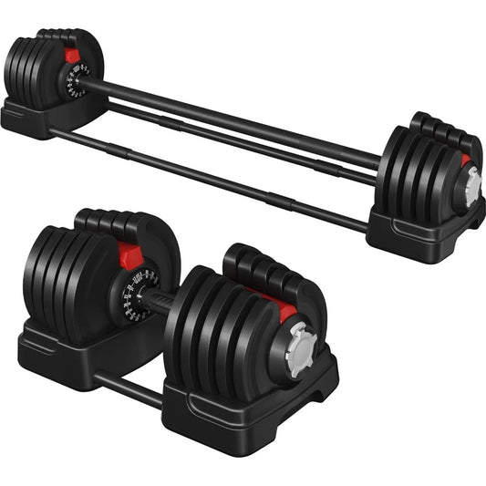 Adjustable 2 in 1 Dumbbell/Barbell Set