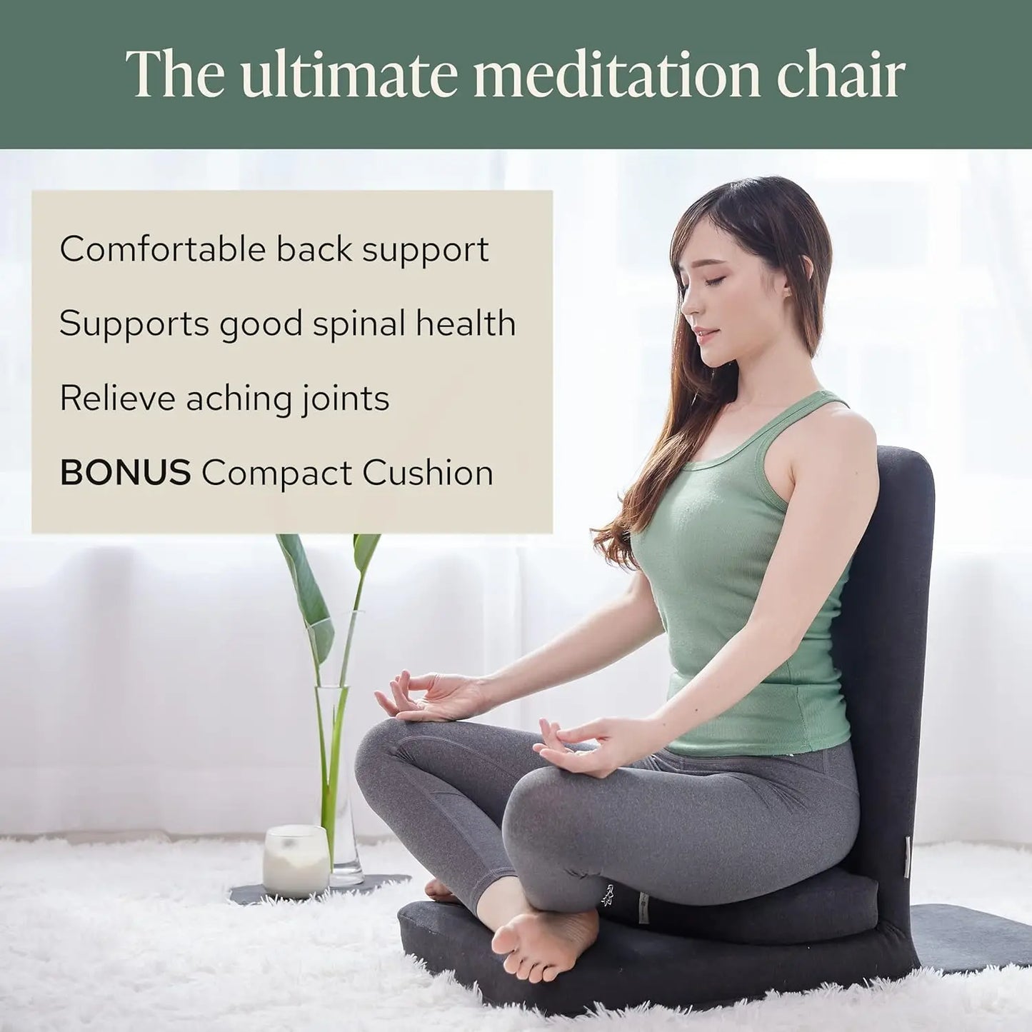 Adjustable Back Support Buckwheat Meditation Seat