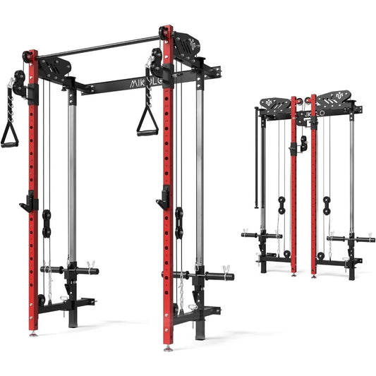 Wall Mounted Power Rack with Cable Crossover