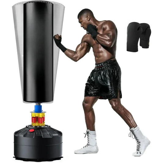 Freestanding Heavy Punching Bag with Boxing Gloves