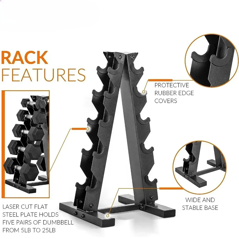 Hex Dumbbell Set With Rack