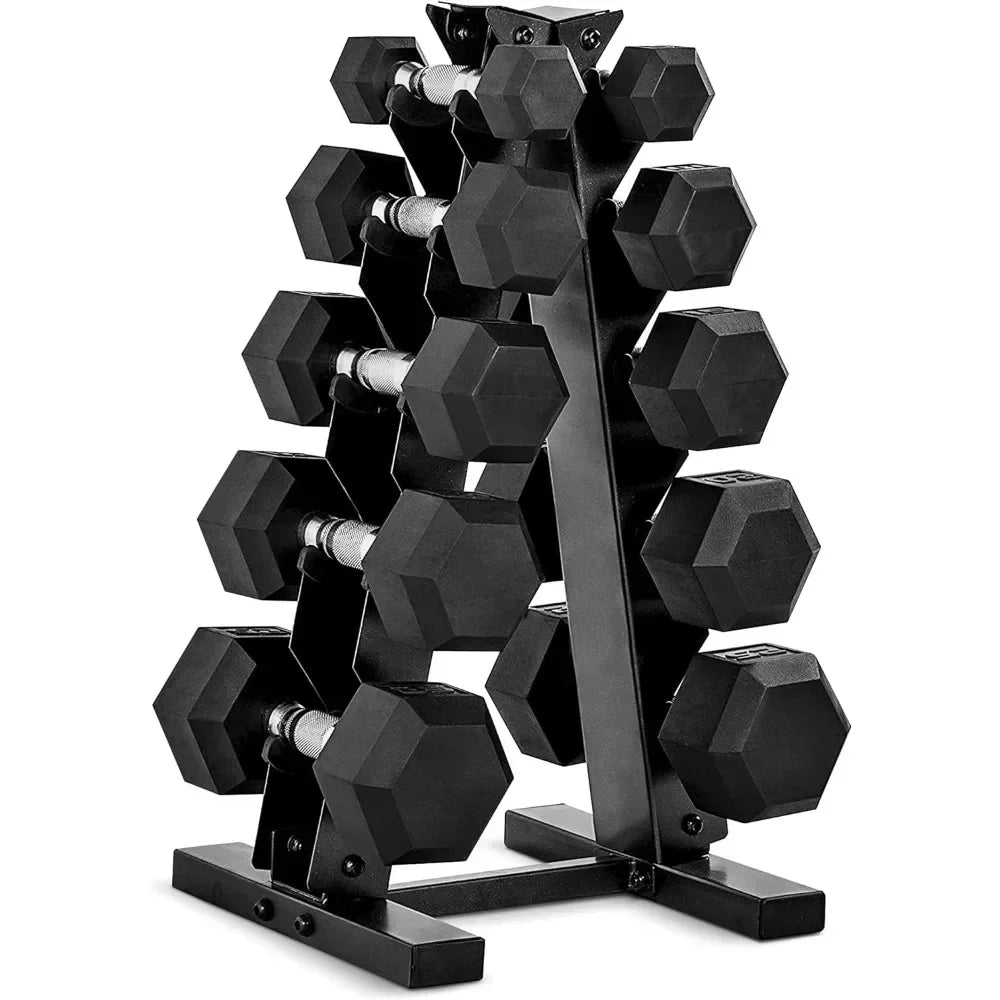 Hex Dumbbell Set With Rack
