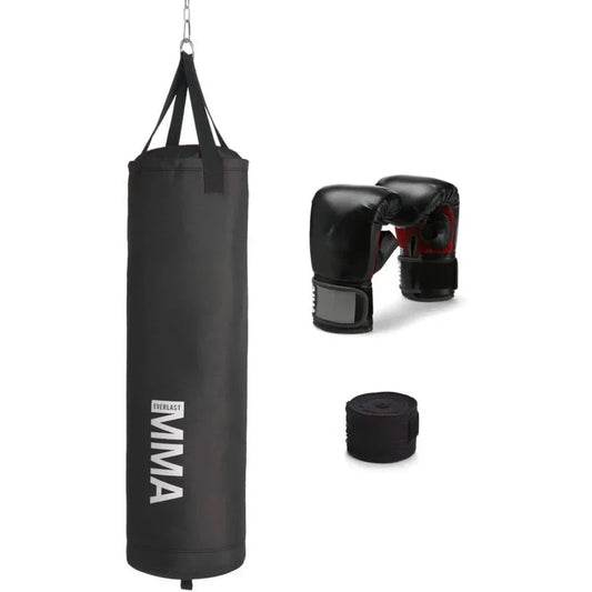 Heavybag with Chain, Gloves, and Handwrap