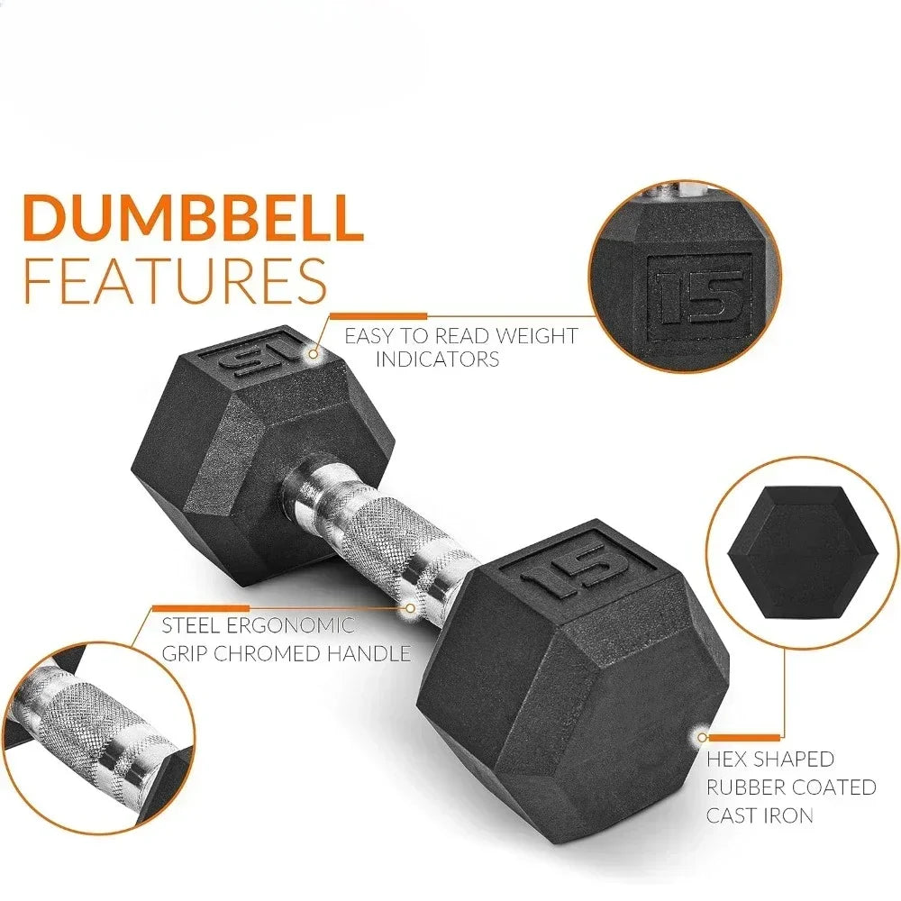 Hex Dumbbell Set With Rack