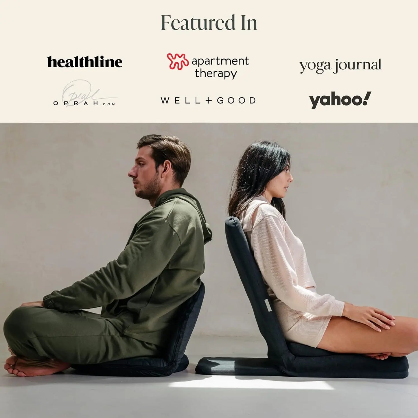 Adjustable Back Support Buckwheat Meditation Seat